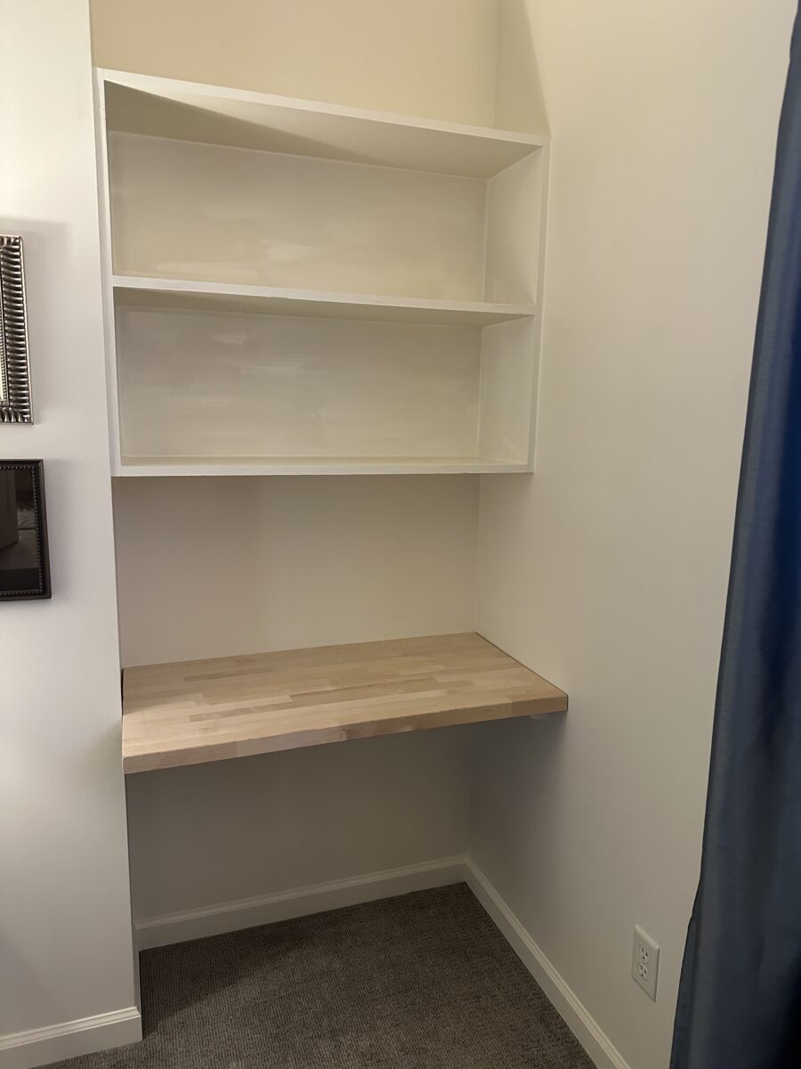 Bedroom Desk Bookcase Build